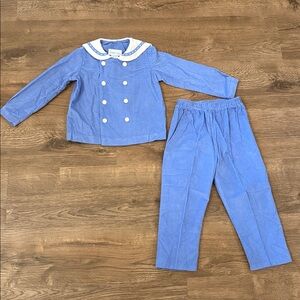 Funtasia Too Baby Cord Blue Sailor 2p set Size 4 Vintage
